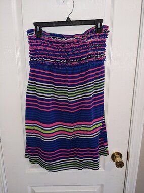 Xhilaration Striped Sleeveless Top Sz L